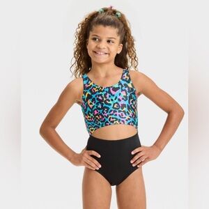 Leopard Spot One-Piece Swimsuit from Cat & Jack Girls Size 8